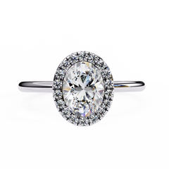 1.24 Carat Marquise Cut Halo Diamond Engagement Ring