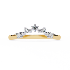 Regal Celestial-Inspired Crown Ring 0.25 Carat