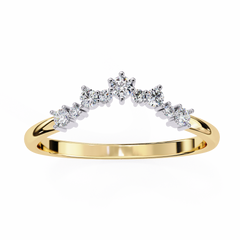 Regal Celestial-Inspired Crown Ring 0.25 Carat