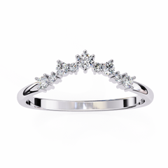 Regal Celestial-Inspired Crown Ring 0.25 Carat