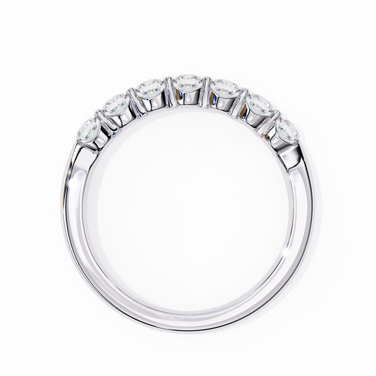 0.52 Ctw Round-Cut Diamond Half Eternity Band