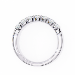 0.52 Ctw Round-Cut Diamond Half Eternity Band