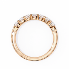 0.52 Ctw Round-Cut Diamond Half Eternity Band