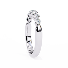 0.52 Ctw Round-Cut Diamond Half Eternity Band