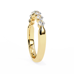 0.52 Ctw Round-Cut Diamond Half Eternity Band