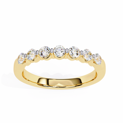 0.52 Ctw Round-Cut Diamond Half Eternity Band