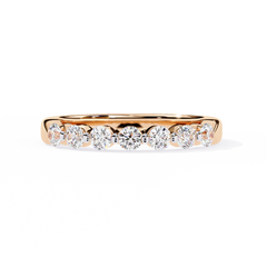 0.52 Ctw Round-Cut Diamond Half Eternity Band