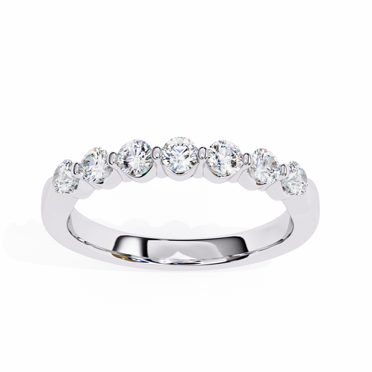 0.52 Ctw Round-Cut Diamond Half Eternity Band