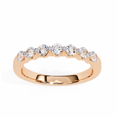 0.52 Ctw Round-Cut Diamond Half Eternity Band