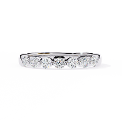 0.52 Ctw Round-Cut Diamond Half Eternity Band