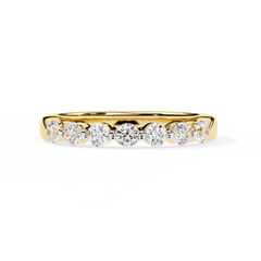 0.52 Ctw Round-Cut Diamond Half Eternity Band
