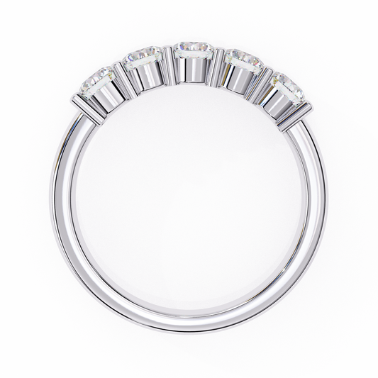 1.03 Carat Classic Five-Stone Diamond Ring