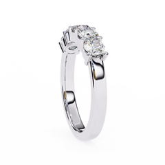 1.03 Carat Classic Five-Stone Diamond Ring