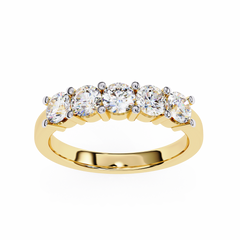 1.03 Carat Classic Five-Stone Diamond Ring