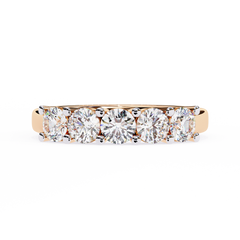 1.03 Carat Classic Five-Stone Diamond Ring