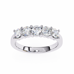 1.03 Carat Classic Five-Stone Diamond Ring