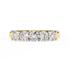 1.03 Carat Classic Five-Stone Diamond Ring