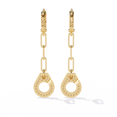 0.54 Carat Reet Cufflink Design Drop Earrings