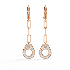0.54 Carat Reet Cufflink Design Drop Earrings