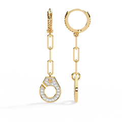 0.54 Carat Reet Cufflink Design Drop Earrings
