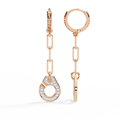 0.54 Carat Reet Cufflink Design Drop Earrings