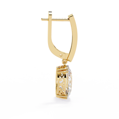 1.62 Carat Oval-Shaped Diamond Dangle Earrings in 14K Gold with Lever-Backs (G-H, VS2-SI1)
