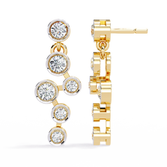 0.39 Carat Celestia Cascading Round Lab-Grown Diamond Drop Earrings