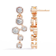 0.39 Carat Celestia Cascading Round Lab-Grown Diamond Drop Earrings