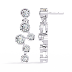 0.39 Carat Celestia Cascading Round Lab-Grown Diamond Drop Earrings