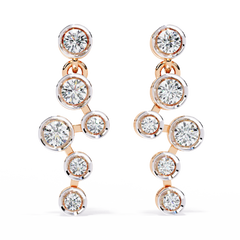0.39 Carat Celestia Cascading Round Lab-Grown Diamond Drop Earrings