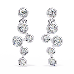0.39 Carat Celestia Cascading Round Lab-Grown Diamond Drop Earrings