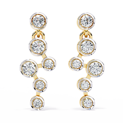 0.39 Carat Celestia Cascading Round Lab-Grown Diamond Drop Earrings