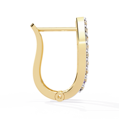 0.38 Carat Amaya Hoop Earrings with Baguette and Round Lab-Grown Diamonds