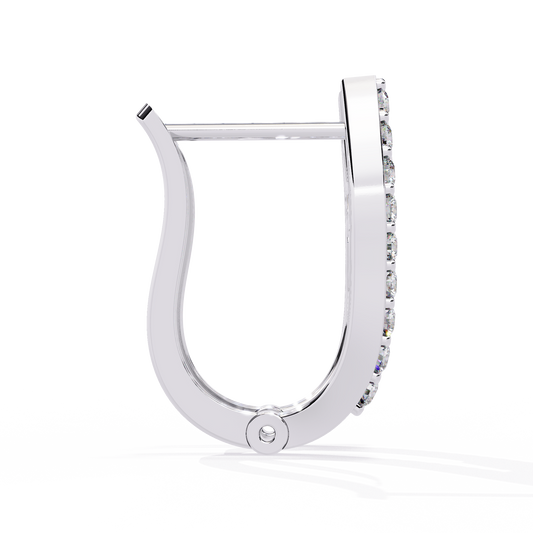 0.38 Carat Amaya Hoop Earrings with Baguette and Round Lab-Grown Diamonds