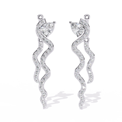 0.84 Carat Woke Butterfly Lab-Grown Diamond Earrings in 14K Gold