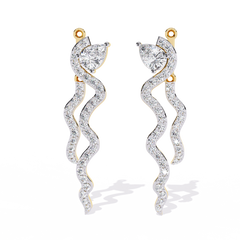 0.84 Carat Woke Butterfly Lab-Grown Diamond Earrings in 14K Gold