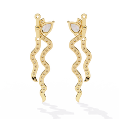 0.84 Carat Woke Butterfly Lab-Grown Diamond Earrings in 14K Gold