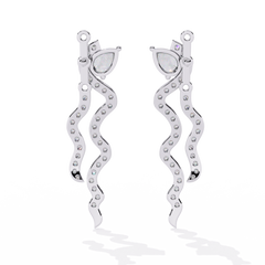 0.84 Carat Woke Butterfly Lab-Grown Diamond Earrings in 14K Gold