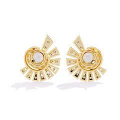 1.66 Carat Cluster Stud Earrings with Lab-Grown CVD Diamonds
