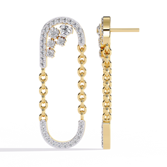 0.49 Carat Celestia Round Lab-Grown Diamond Dangler Earrings