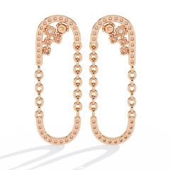 0.49 Carat Celestia Round Lab-Grown Diamond Dangler Earrings