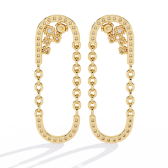 0.49 Carat Celestia Round Lab-Grown Diamond Dangler Earrings