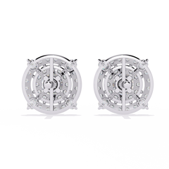 2.29 Carat Round Lab-Grown Diamond Stud Earrings in 14K Gold (Pair)