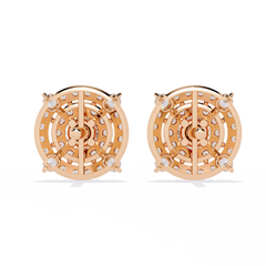 2.29 Carat Round Lab-Grown Diamond Stud Earrings in 14K Gold (Pair)