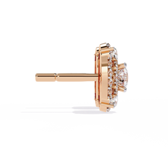 2.29 Carat Round Lab-Grown Diamond Stud Earrings in 14K Gold (Pair)