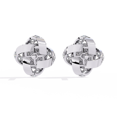 0.89 Carat Mode Round Lab-Grown Diamond Stud Earrings
