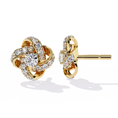 0.89 Carat Mode Round Lab-Grown Diamond Stud Earrings