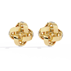 0.89 Carat Mode Round Lab-Grown Diamond Stud Earrings