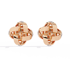 0.89 Carat Mode Round Lab-Grown Diamond Stud Earrings