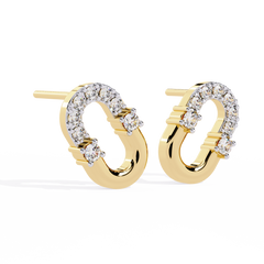 0.20 Carat Oval Real Diamond Earrings for Daily Wear